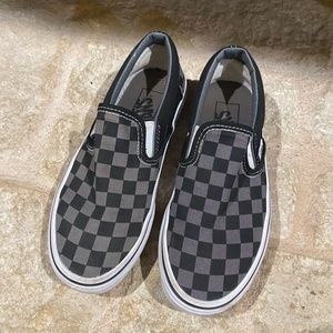 Vans checkered black & grey, men’s size 4/women’s 5.5, good used cond. see pics